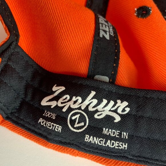 Rochester Insitute of Technology RIT Tigers Orange Black Zephyr Strapback Hat - Picture 5 of 5